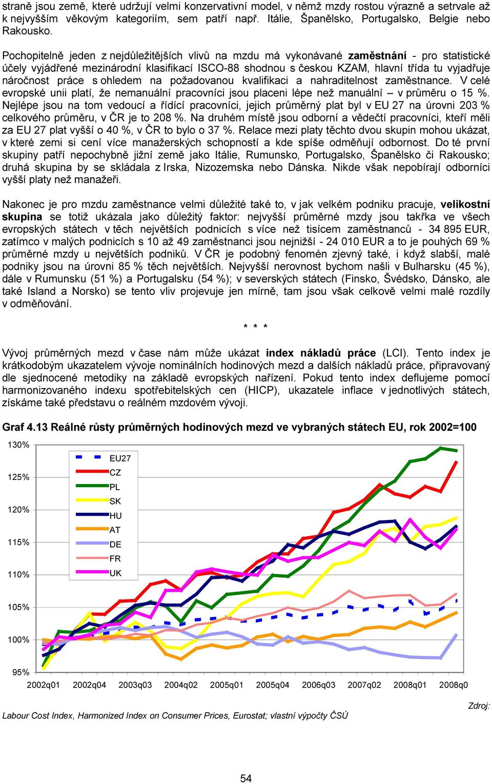 Pochopitelně jeden z nejdůležitějších vlivů na mzdu má vykonávané zaměstnání - pro statistické účely vyjádřené mezinárodní klasifikací ISCO-88 shodnou s českou KZAM, hlavní třída tu vyjadřuje