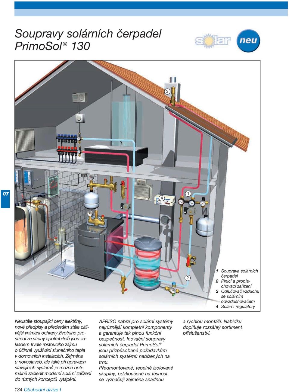 sluneč ního tepla v domovních instalacích. Zejména u novo staveb, ale také při úpravách stávajících systémů je možné opti - málně začlenit moderní solární zařízení do různých konceptů vytápění.