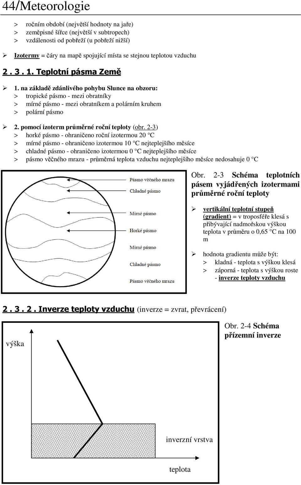 pomocí izoterm průměrné roční teploty (obr.