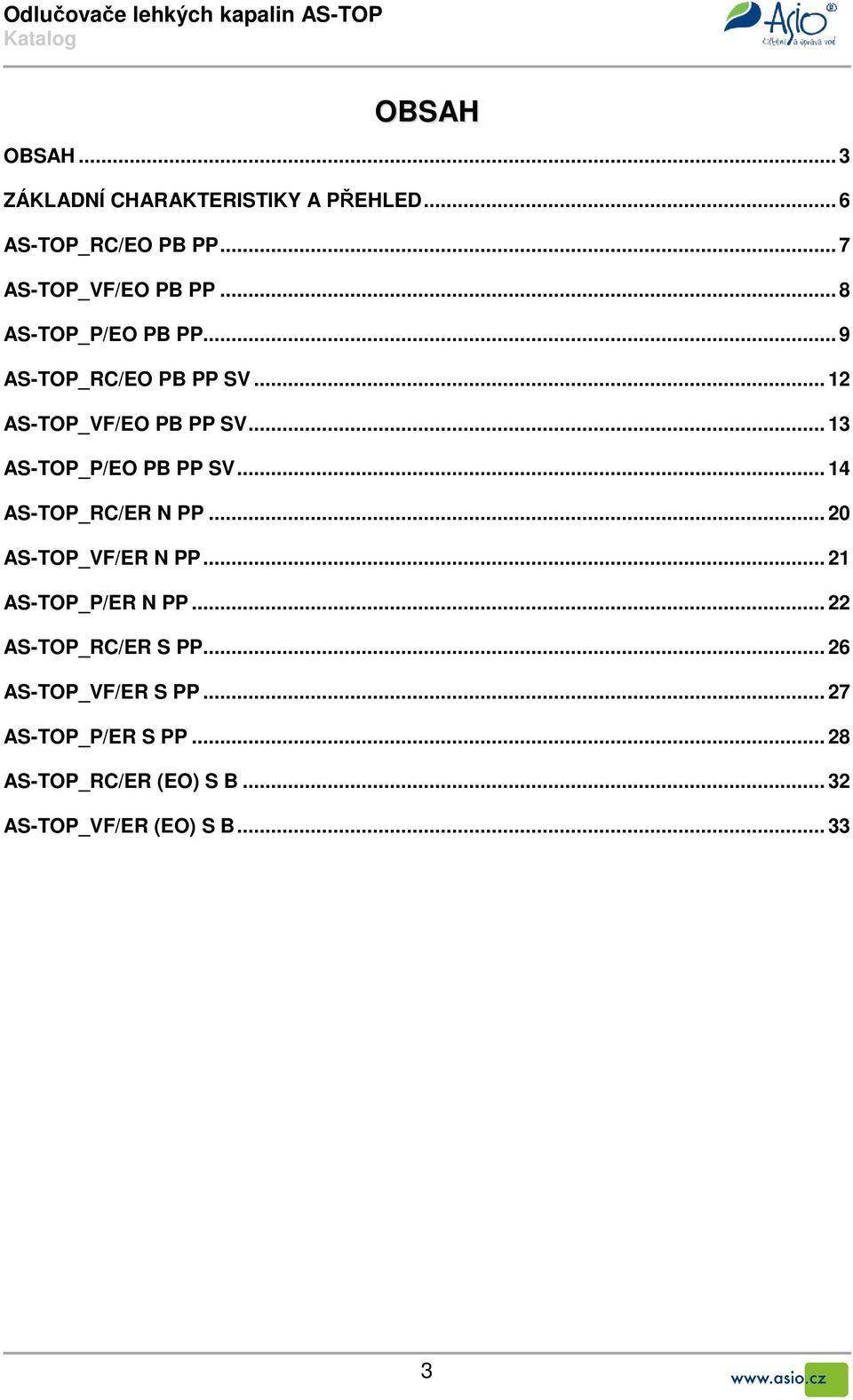 .. 14 AS-TOP_RC/ER N PP... 20 AS-TOP_VF/ER N PP... 21 AS-TOP_P/ER N PP... 22 AS-TOP_RC/ER S PP.