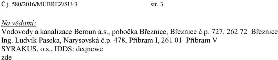, pobočka Březnice, Březnice č.p. 727, 262 72 Březnice Ing.