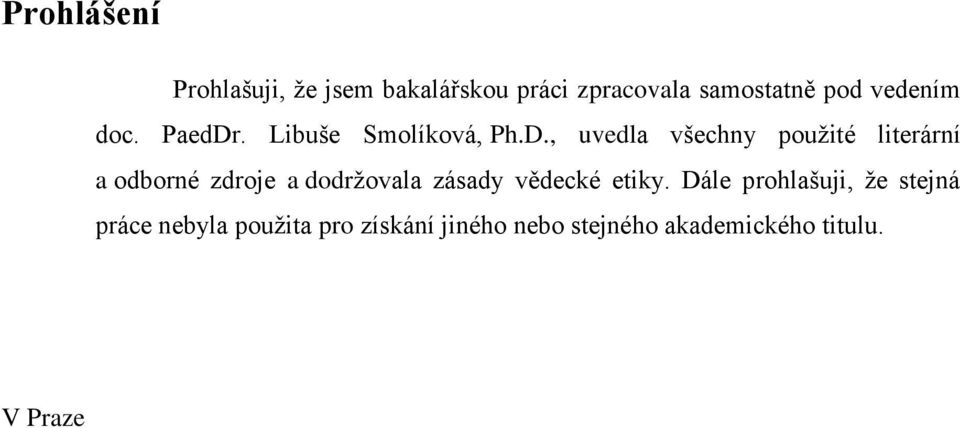 . Libuše Smolíková, Ph.D.