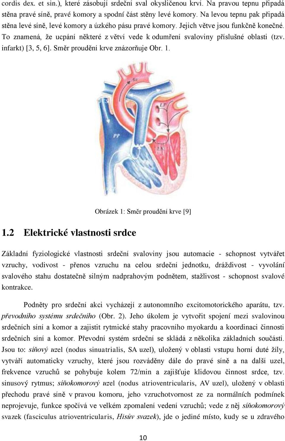 To znamená, že ucpání některé z větví vede k odumření svaloviny příslušné oblasti (tzv. infarkt) [3, 5, 6]. Směr proudění krve znázorňuje Obr. 1. Obrázek 1: Směr proudění krve [9] 1.