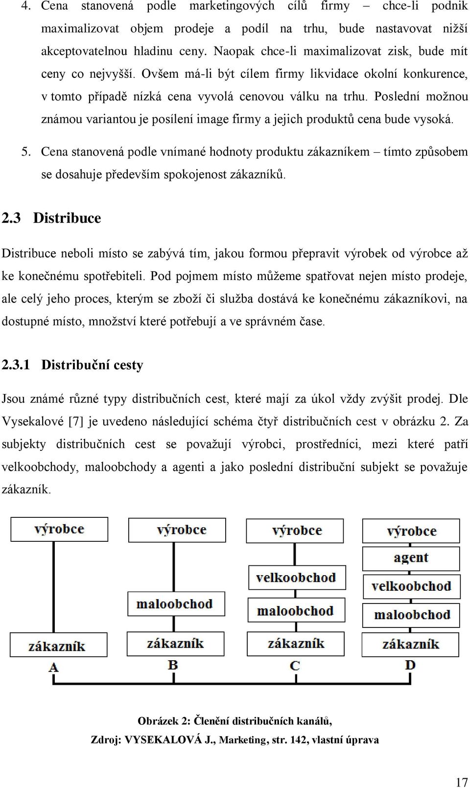 Poslední moţnou známou variantou je posílení image firmy a jejich produktů cena bude vysoká. 5.