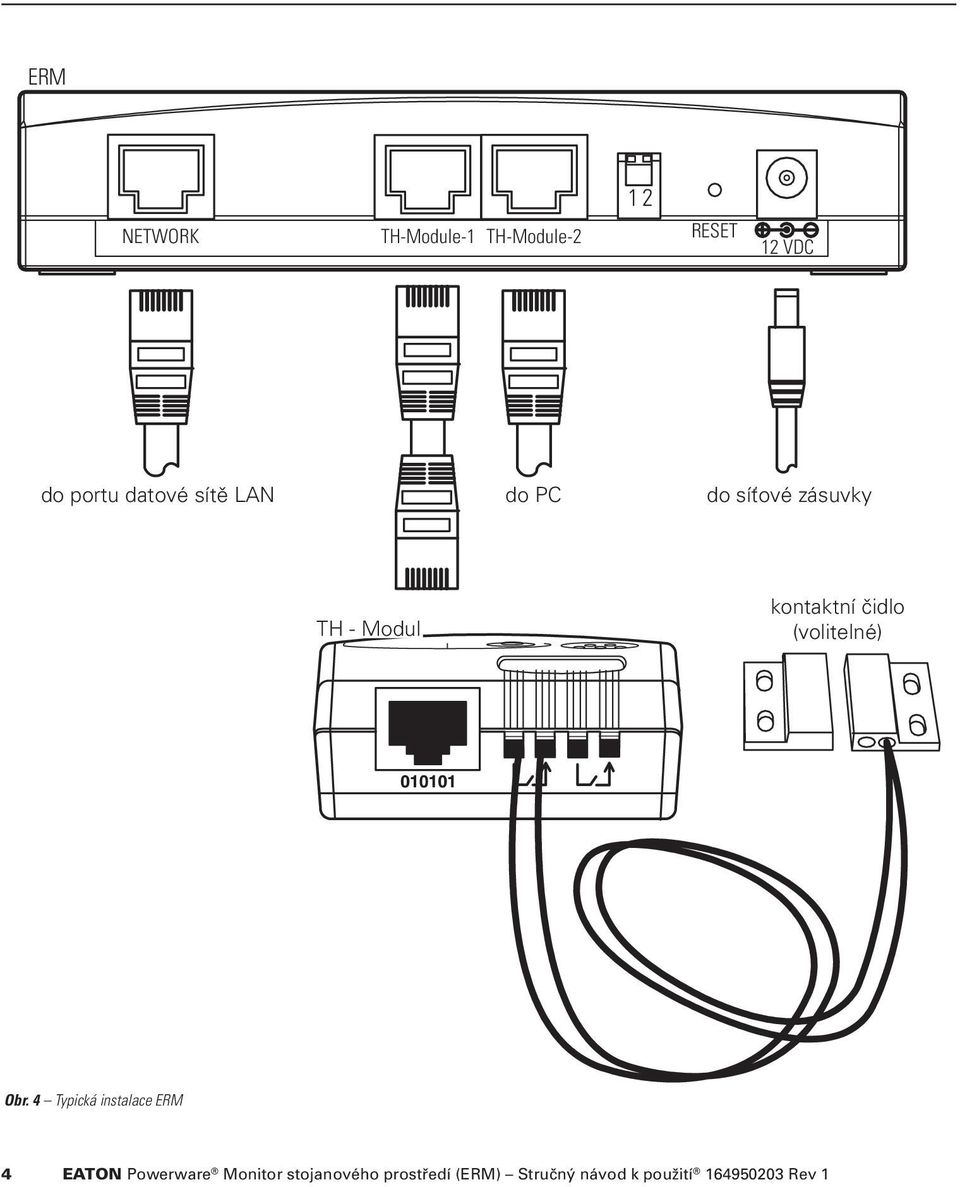 (volitelné) (optional) Figure 4. Typical ERM Installation Obr.