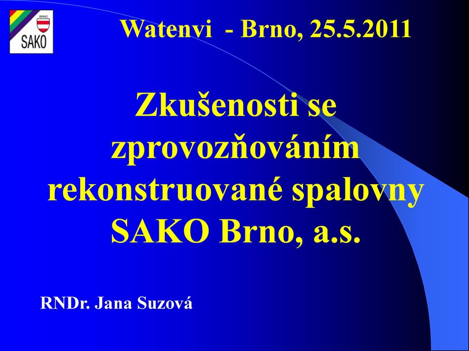 zprovozňováním