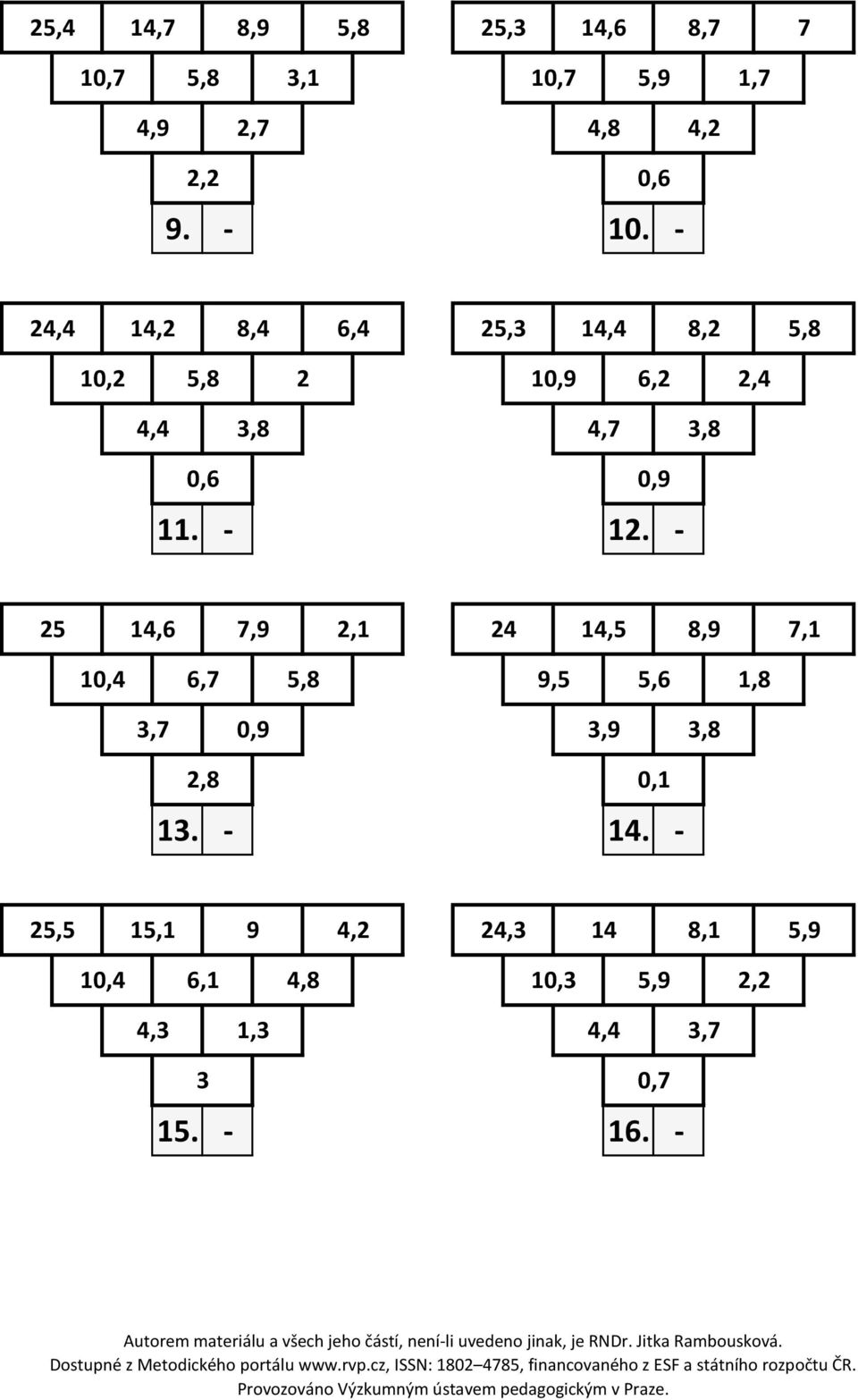 - 12. - 25 14,6 7,9 2,1 24 14,5 8,9 7,1 10,4 6,7 5,8 9,5 5,6 1,8 3,7 0,9 3,9 3,8 2,8 0,1 13.