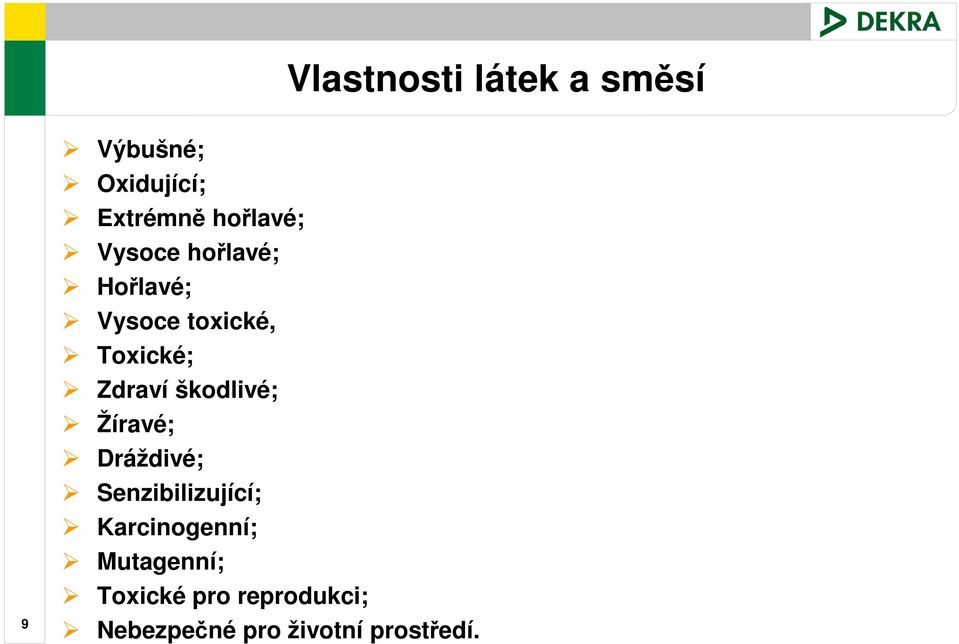 Zdraví škodlivé; Žíravé; Dráždivé; Senzibilizující;