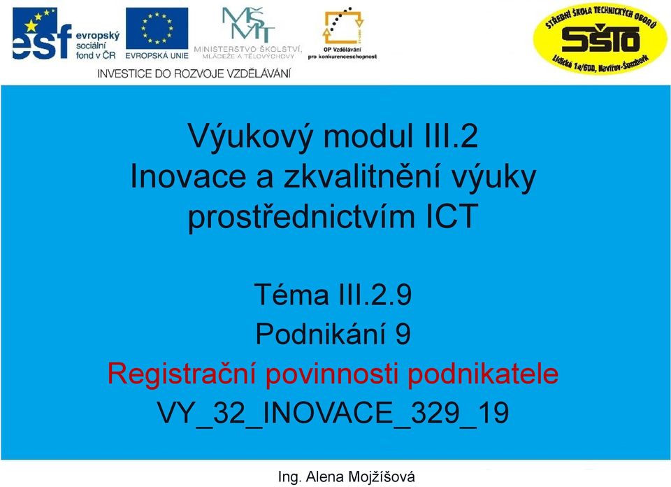 prostřednictvím ICT Téma III.2.