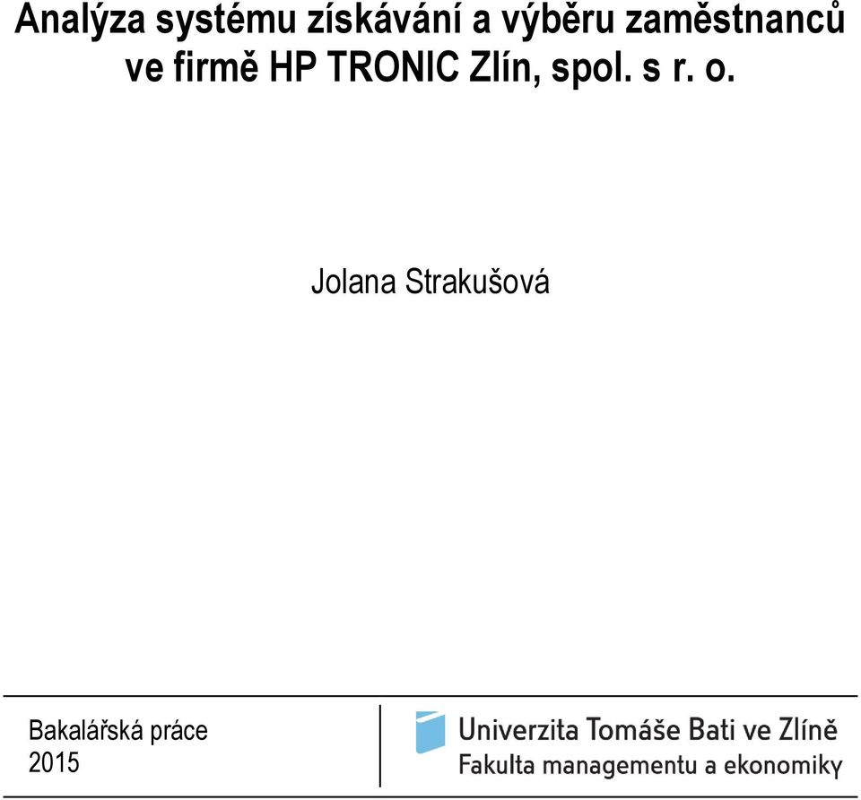 TRONIC Zlín, spol. s r. o.