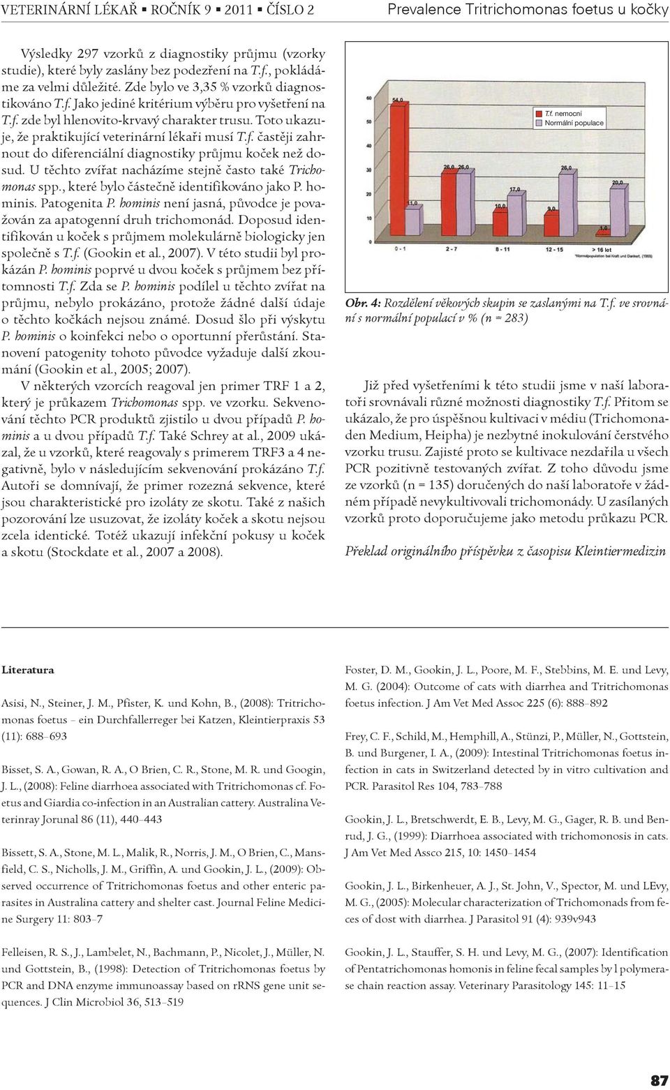 U tìchto zvíøat nacházíme stejnì èasto také Trichomonas spp., které bylo èásteènì identifikováno jako P. hominis. Patogenita P. hominis není jasná, pùvodce je považován za apatogenní druh trichomonád.