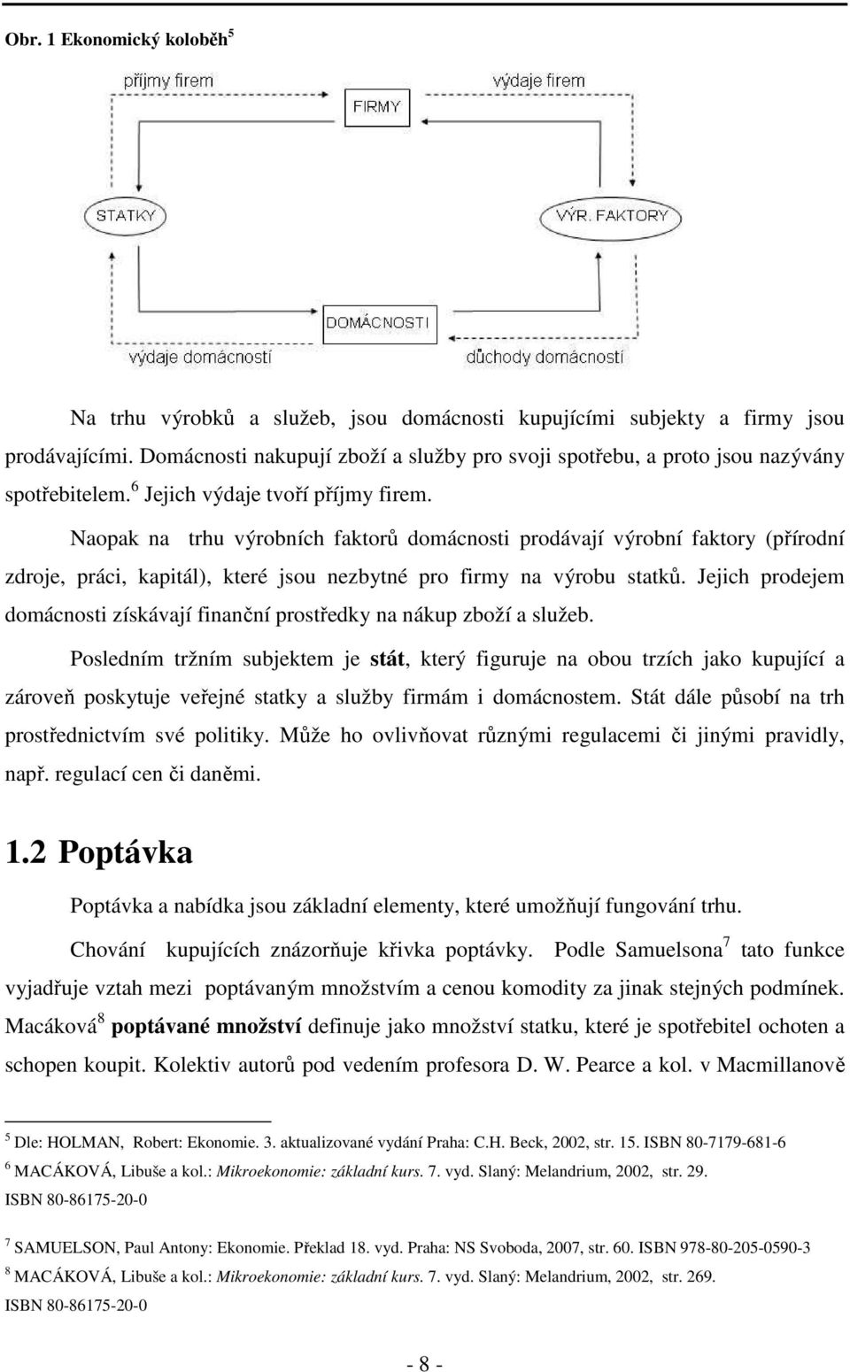 Naopak na trhu výrobních faktorů domácnosti prodávají výrobní faktory (přírodní zdroje, práci, kapitál), které jsou nezbytné pro firmy na výrobu statků.