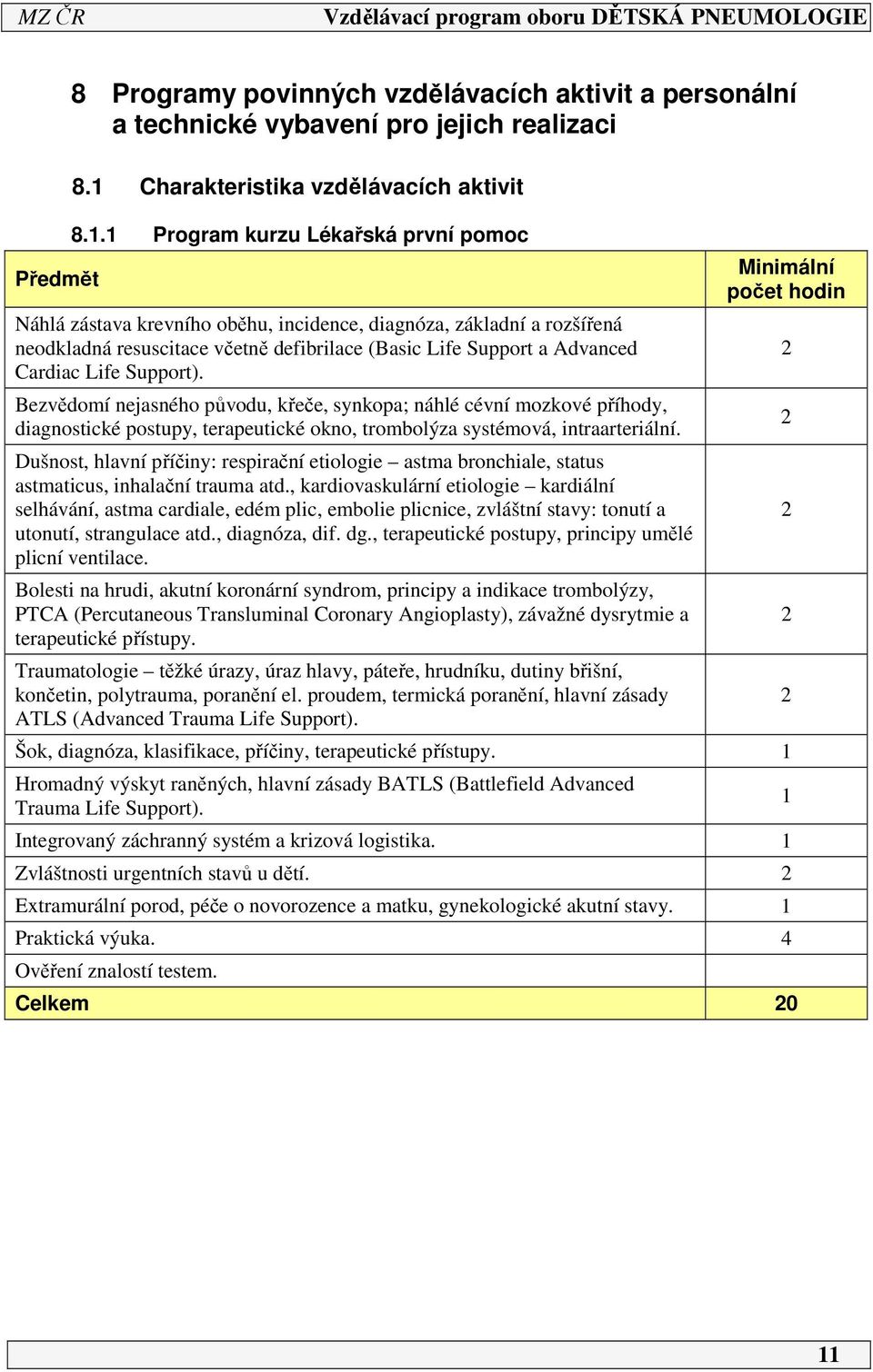 Support). Bezvědomí nejasného původu, křeče, synkopa; náhlé cévní mozkové příhody, diagnostické postupy, terapeutické okno, trombolýza systémová, intraarteriální.