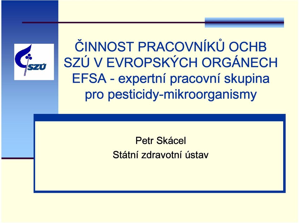 pracovní skupina pro