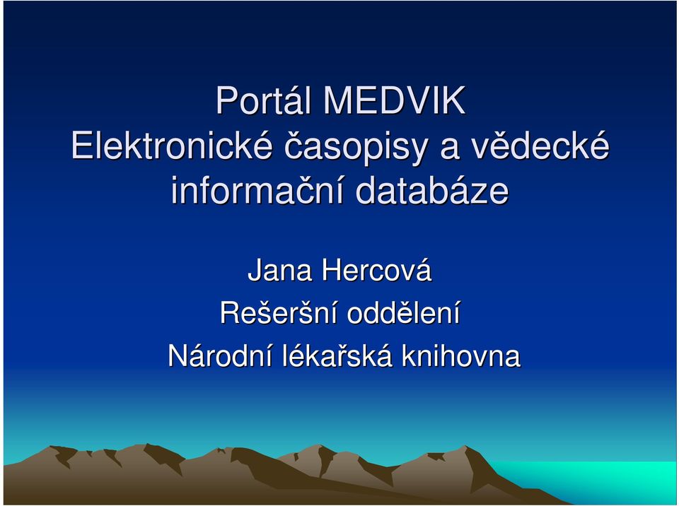 decké informaní databáze Jana