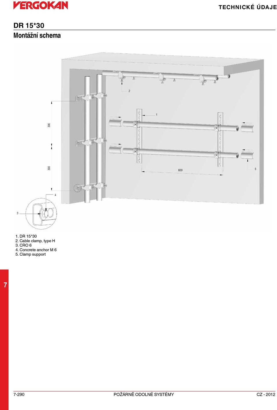 able clamp, type H 3. RO 6 4.