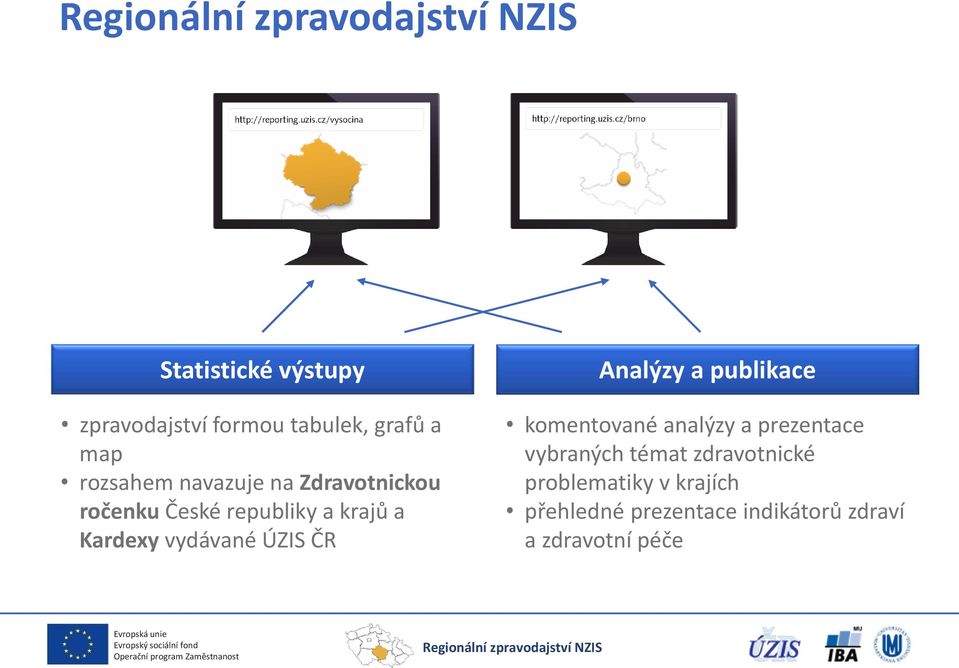 ÚZIS ČR Analýzy a publikace komentované analýzy a prezentace vybraných témat