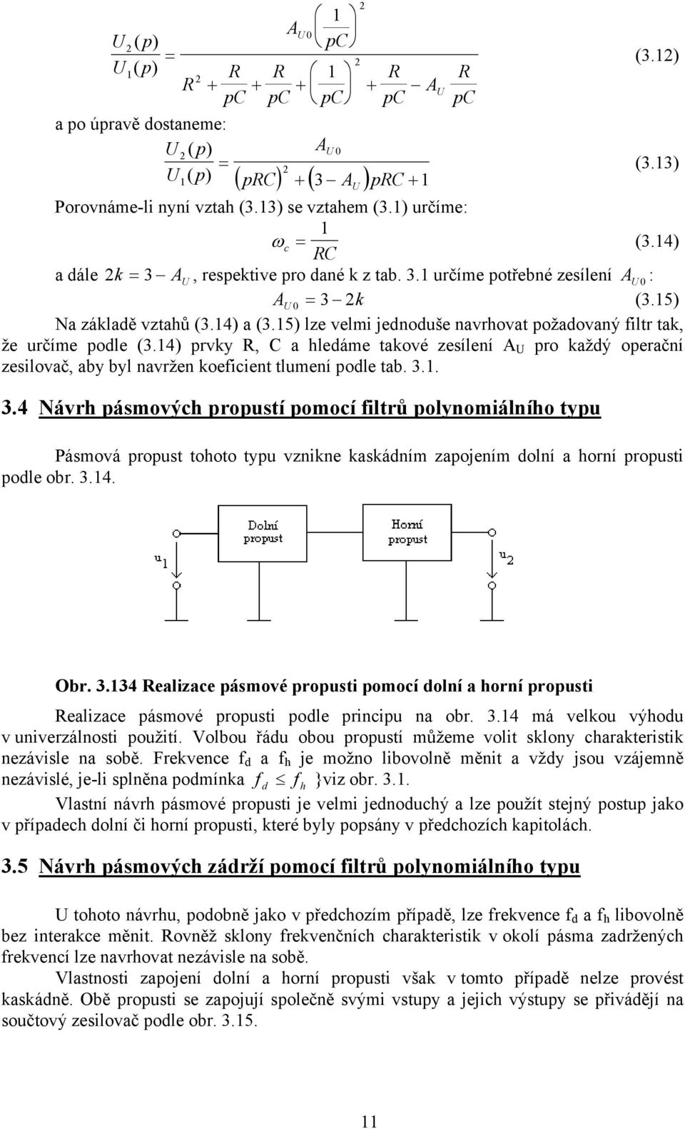 Obr. 3.1 Frekvenční vlastnosti čtyř základních kategorií filtrů - PDF  Stažení zdarma