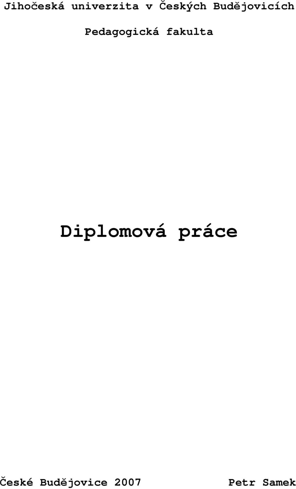 Pedagogická fakulta