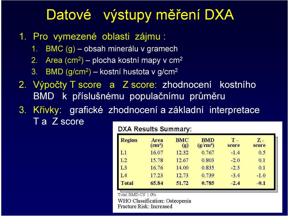BMD (g/cm 2 ) kostní hustota v g/cm 2 2.