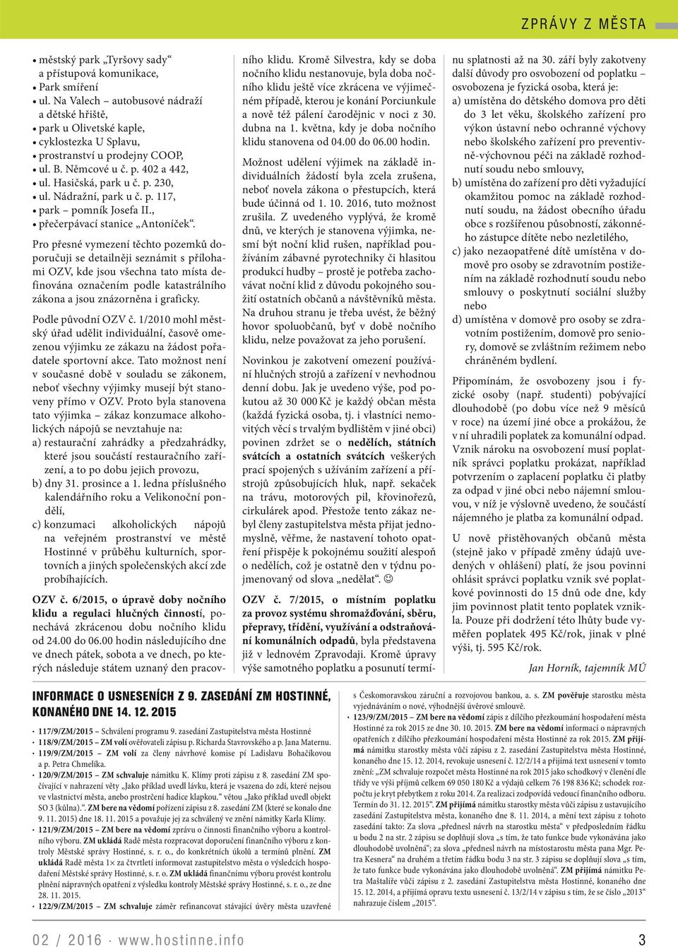Nádražní, park u č. p. 117, park pomník Josefa II., přečerpávací stanice Antoníček.