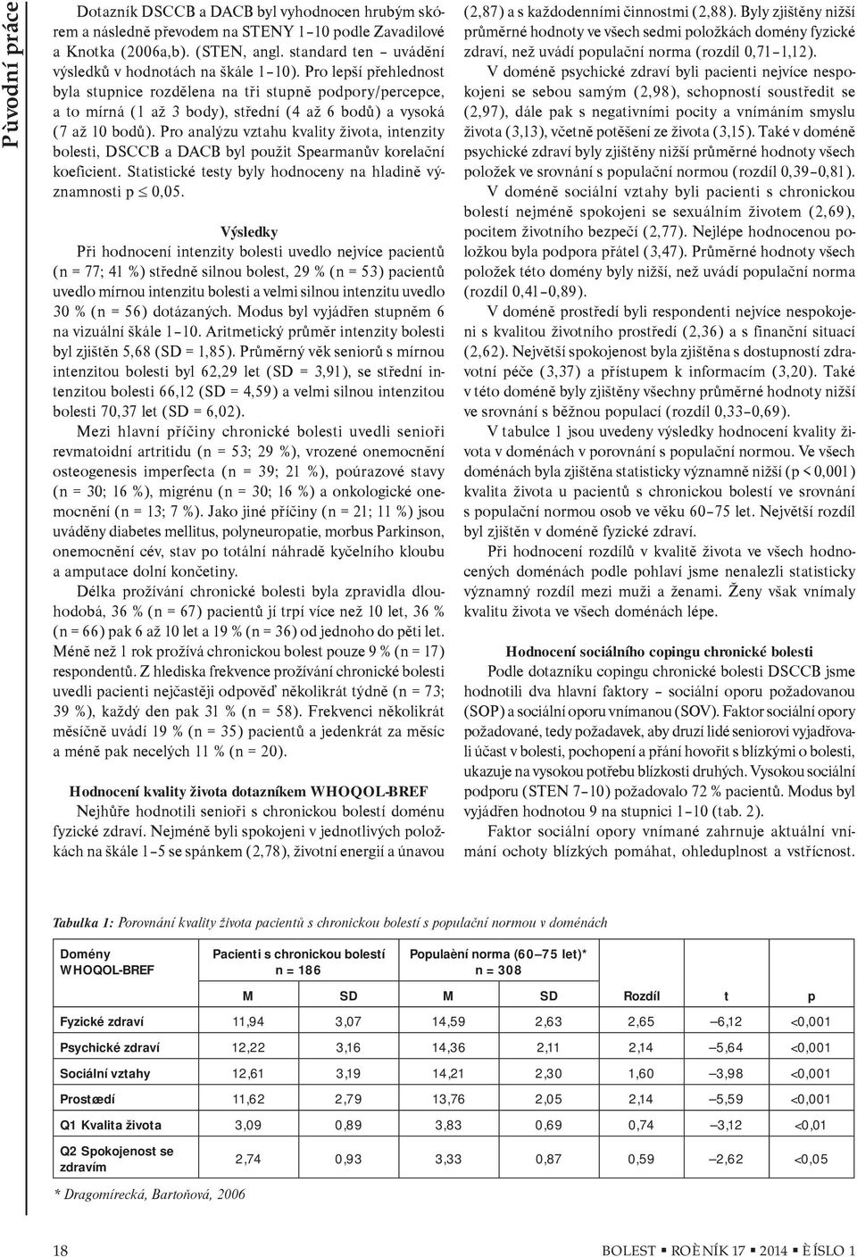 Pro lepší pøehlednost byla stupnice rozdìlena na tøi stupnì podpory/percepce, a to mírná (1 až 3 body), støední (4 až 6 bodù) a vysoká (7 až 10 bodù).