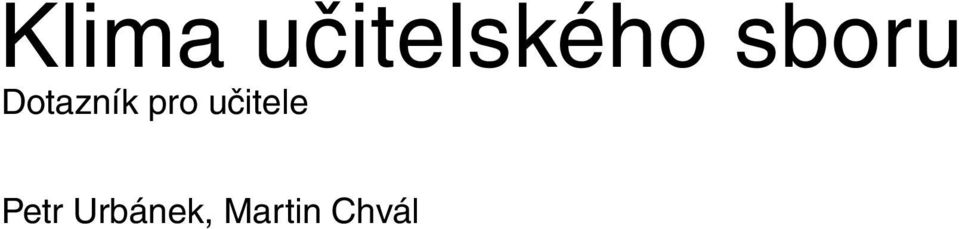 pro učitele Petr