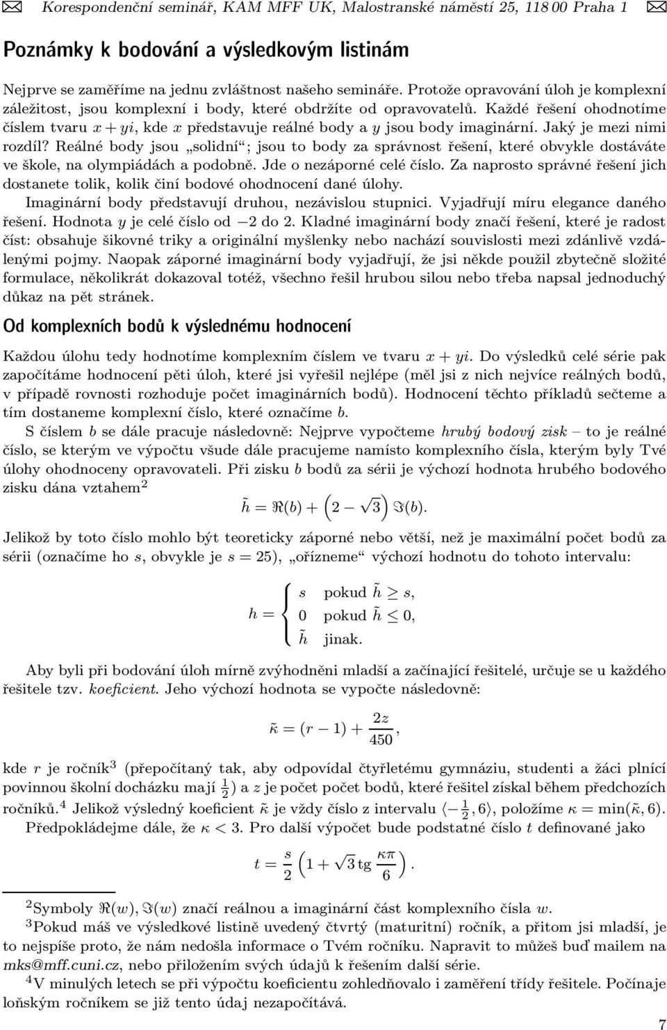 Matematický korespondenční seminář - PDF Stažení zdarma