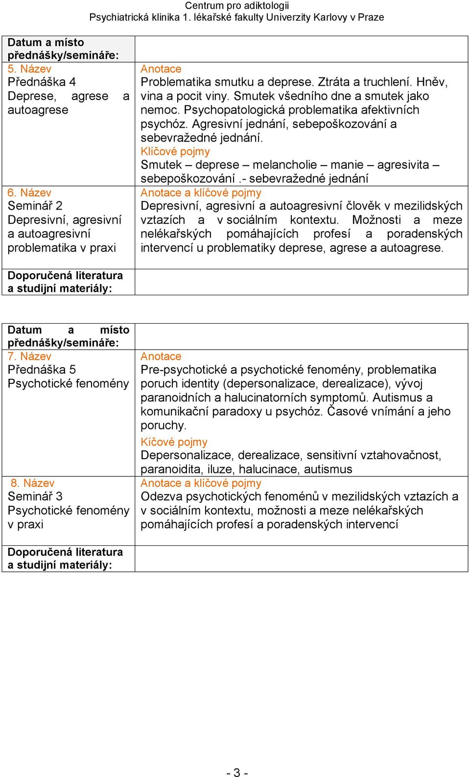 Smutek deprese melancholie manie agresivita sebepoškozování.- sebevražedné jednání Depresivní, agresivní a autoagresivní člověk v mezilidských vztazích a v sociálním kontextu.