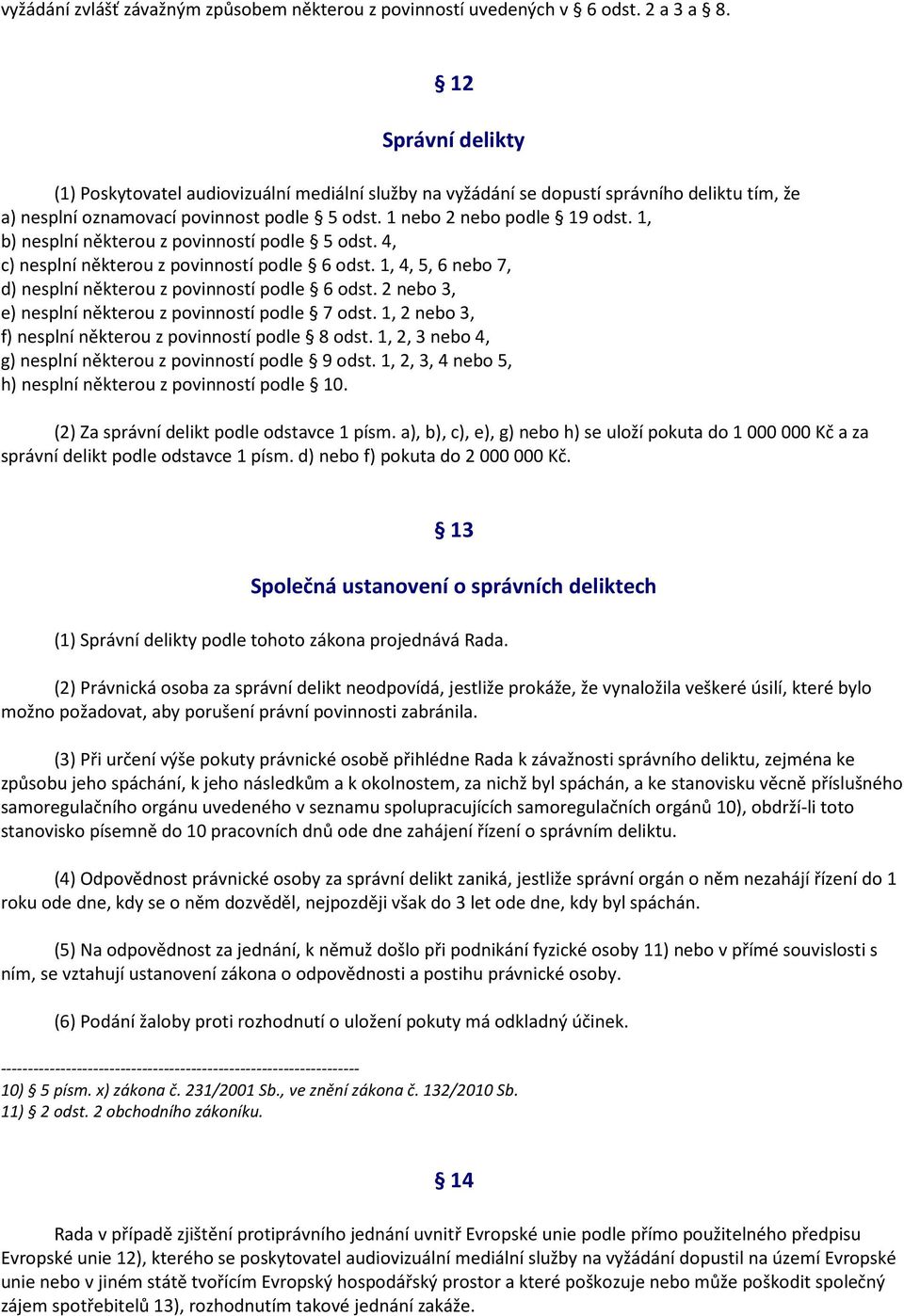 1, b) nesplní některou z povinností podle 5 odst. 4, c) nesplní některou z povinností podle 6 odst. 1, 4, 5, 6 nebo 7, d) nesplní některou z povinností podle 6 odst.
