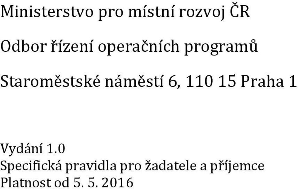 operačních programů