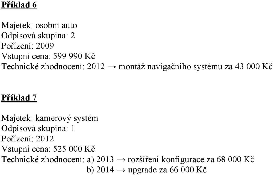 Majetek: kamerový systém Pořízení: 2012 Vstupní cena: 525 000 Kč Technické