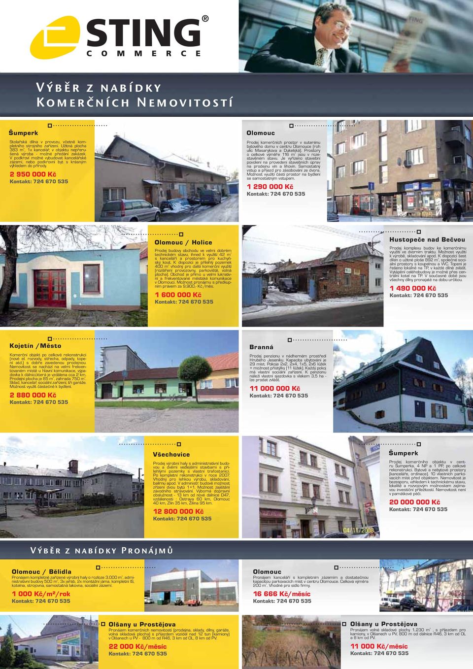 2 950 000 Kč Olomouc Prodej komerčních prostor v suterénu bytového domu v centru Olomouce (roh ulic Masarykova a Dukelská). Prostory o celkové výměře 116 m ² jsou v rozestavěném stavu.
