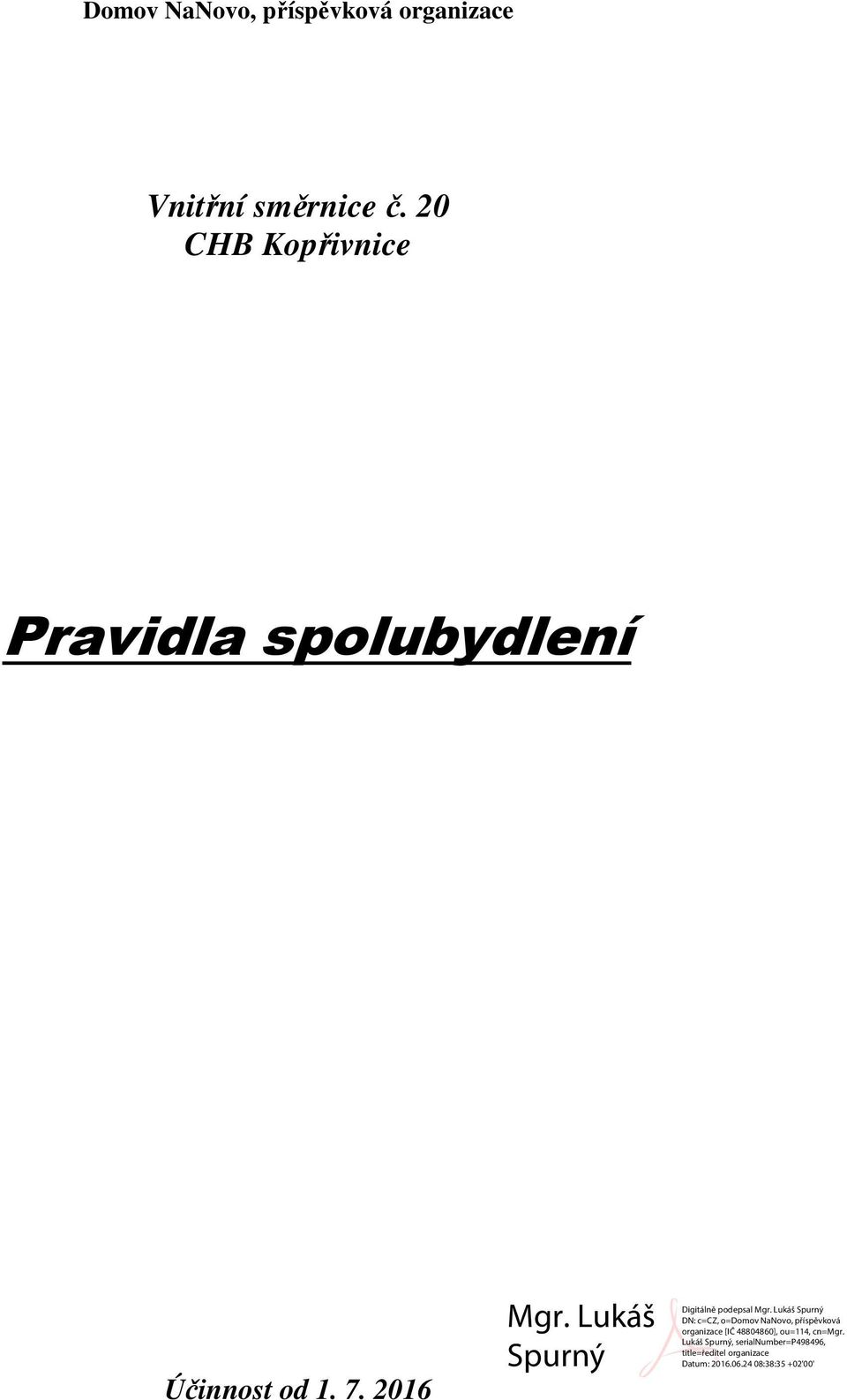 20 CHB Kopřivnice Pravidla
