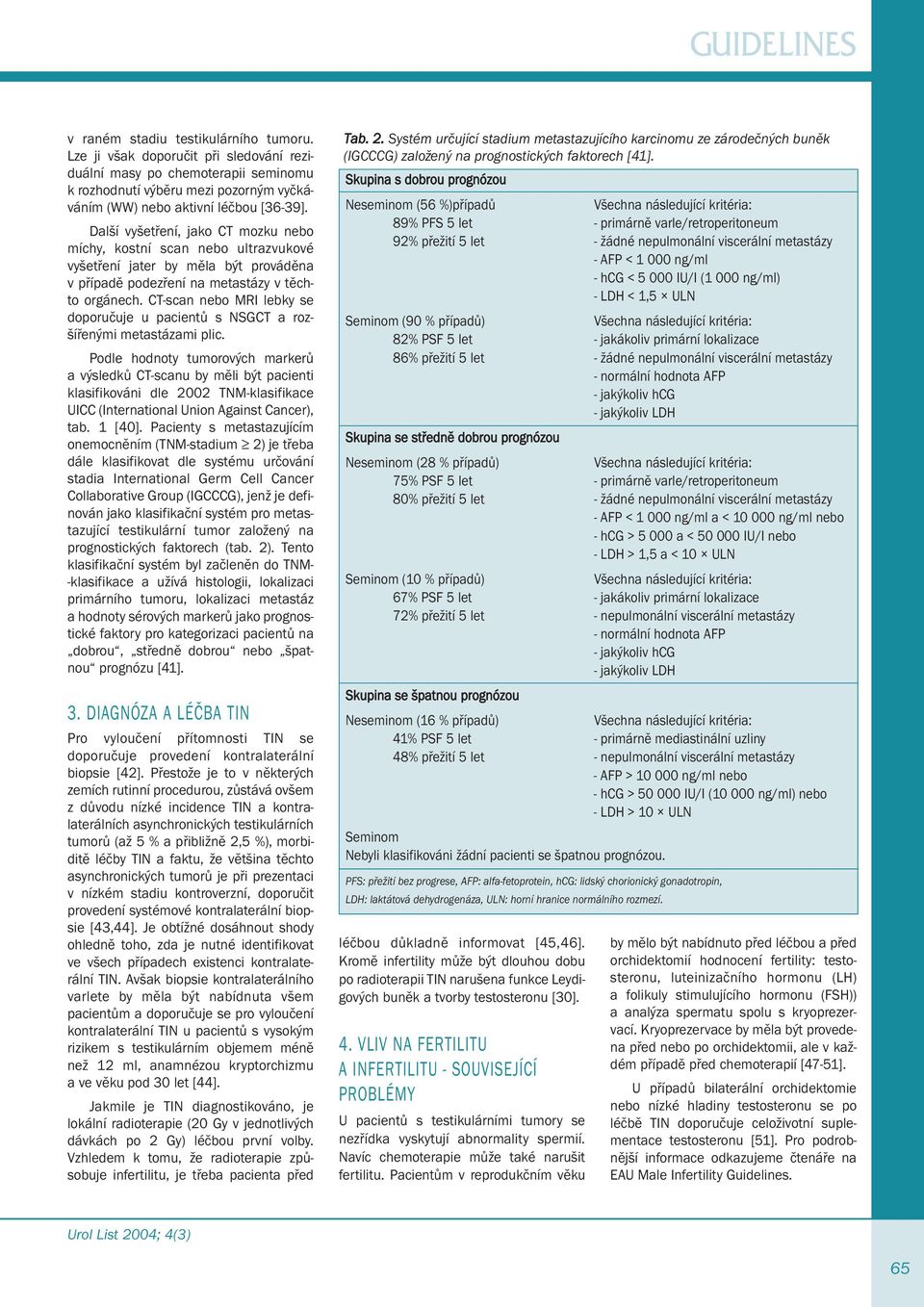CT-scan nebo MRI lebky se doporučuje u pacientů s NSGCT a rozšířenými metastázami plic.