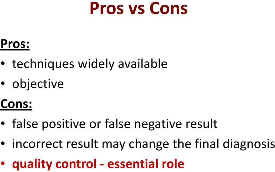 negative result incorrect result may change