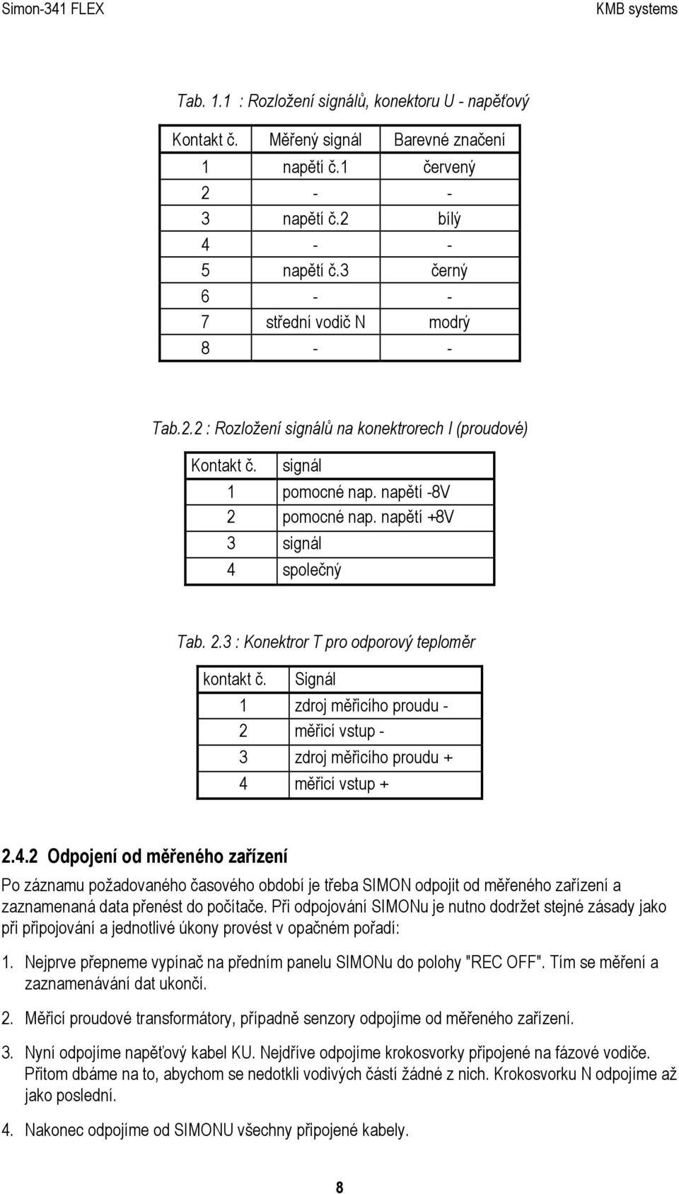 Signál 1 zdroj měřicího proudu - 2 měřicí vstup - 3 zdroj měřicího proudu + 4 
