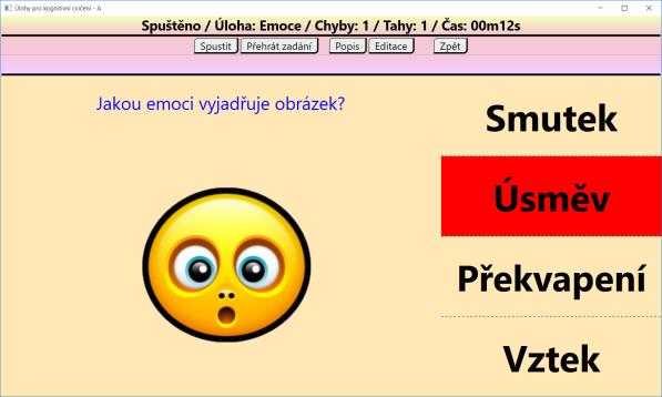 Jeli dvojice přiřazena správně, tak zůstanou obě položky zeleně podbarveny. Je-li dvojice přiřazena špatně, tak se položky pouze na okamžik podbarví červeně. 2.4.