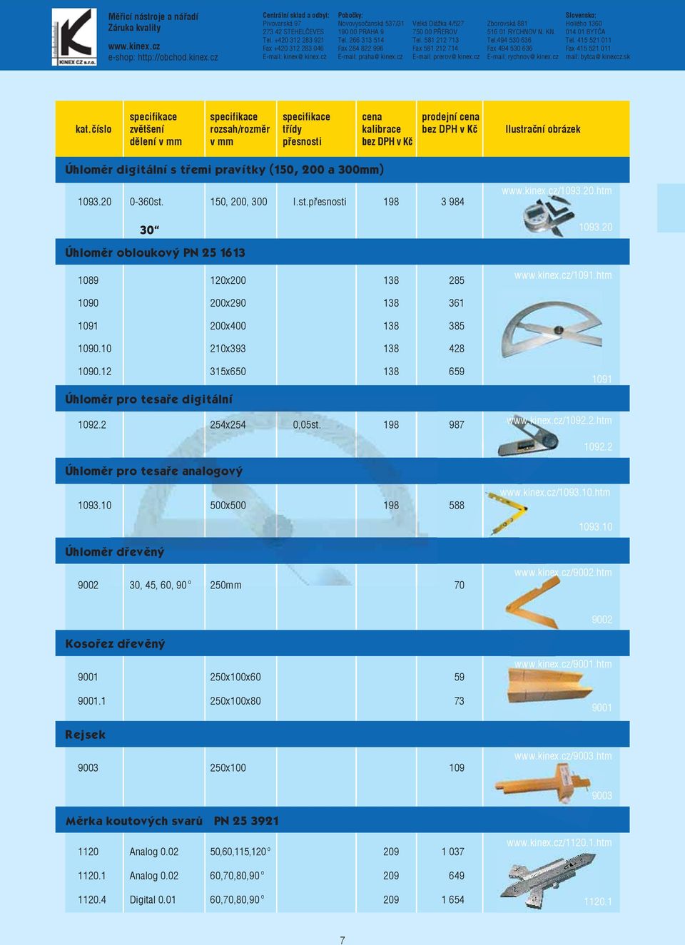 150, 200, 300 I.st.přesnosti 198 3 984 30 /1093.20.htm 1093.20 Úhloměr obloukový PN 25 1613 1089 120x200 138 285 /1091.htm 1090 200x290 138 361 1091 200x400 138 385 1090.10 210x393 138 428 1090.