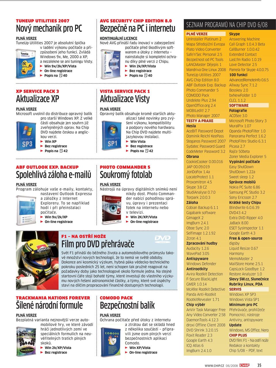 r Win 9x/2k/XP/Vista r Popis na S40 XP SERVICE PACK 3 Aktualizace XP Microsoft uvolnil do distribuce opravný balík pro starší Windows XP. Z velké části obsahuje jen souhrn již zveřejněných oprav.