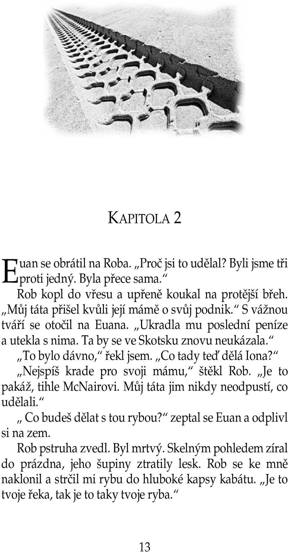To bylo dávno, řekl jsem. Co tady te dělá Iona? Nejspíš krade pro svoji mámu, štěkl Rob. Je to pakáž, tihle McNairovi. Můj táta jim nikdy neodpustí, co udělali.