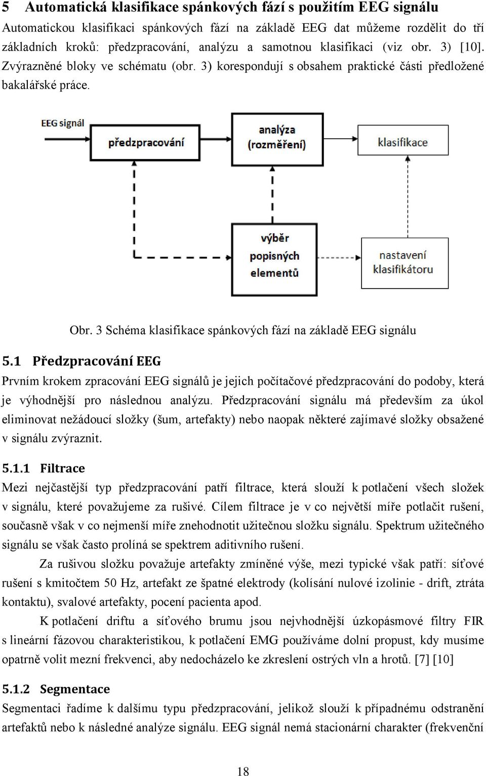 3 Schéma klasifikace spánkových fází na základě EEG signálu 5.