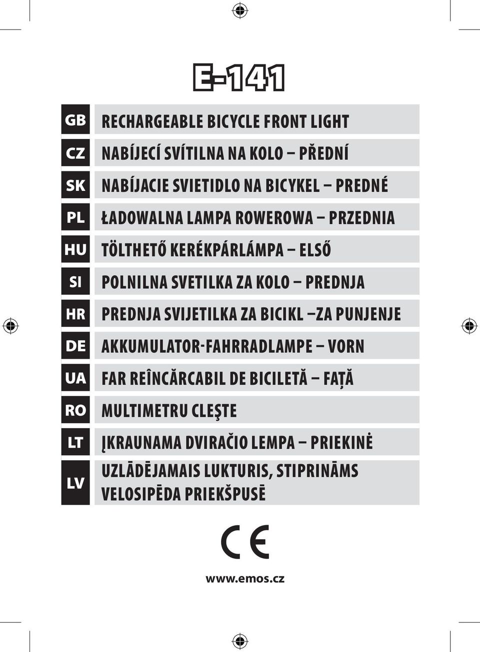 SVETILKA ZA KOLO PREDNJA PREDNJA SVIJETILKA ZA BICIKL ZA PUNJENJE AKKUMULATOR-FAHRRADLAMPE VORN FAR REÎNCĂRCABIL DE