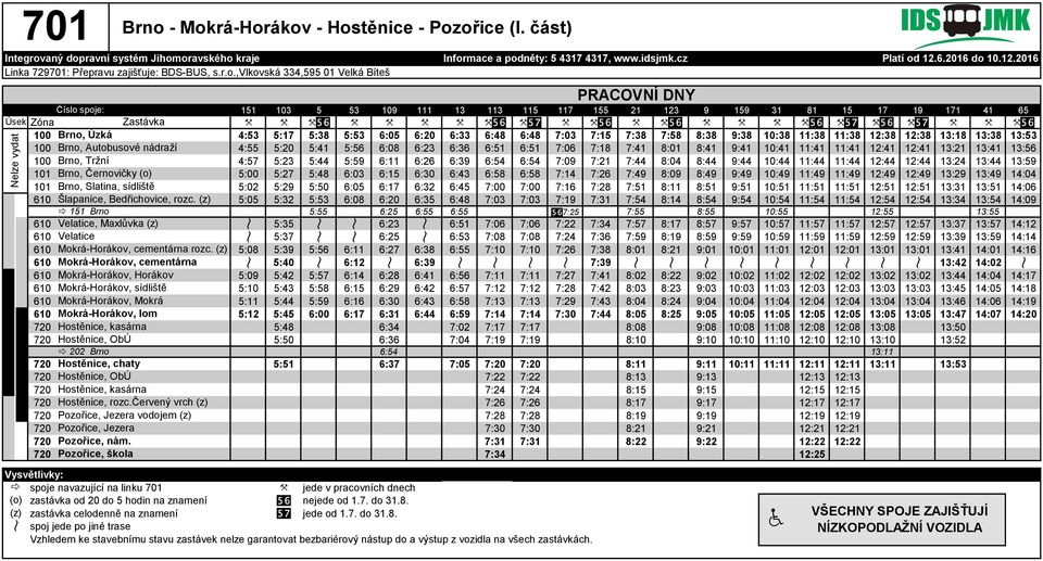 100 Brno, Autobusové nádraží 4:55 5:20 5:41 5:56 6:08 6:23 6:36 6:51 6:51 7:06 7:18 7:41 8:01 8:41 9:41 10:41 11:41 11:41 12:41 12:41 13:21 13:41 13:56 4:57 5:23 5:44 5:59 6:11 6:26 6:39 6:54 6:54