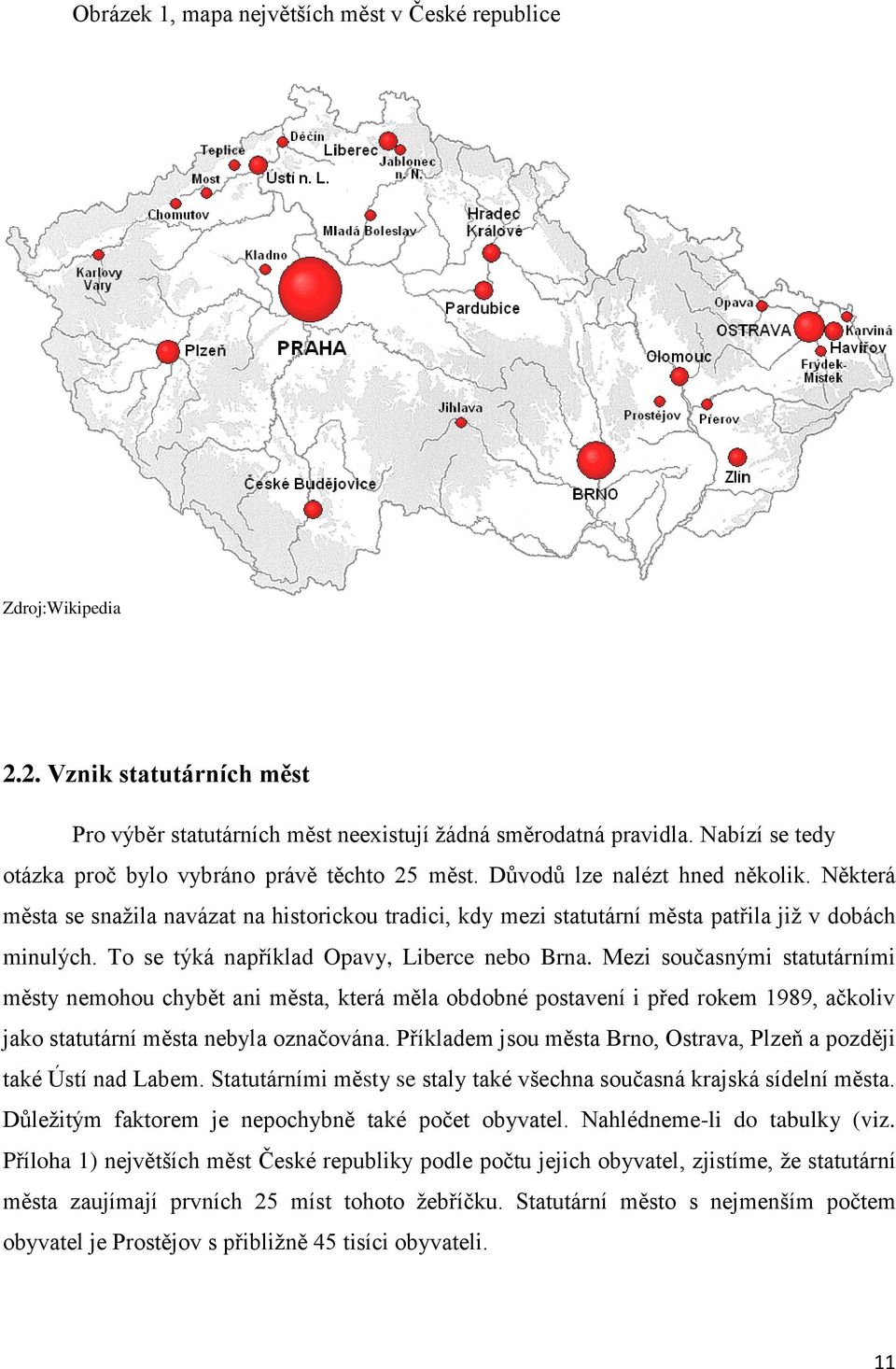 Některá města se snažila navázat na historickou tradici, kdy mezi statutární města patřila již v dobách minulých. To se týká například Opavy, Liberce nebo Brna.
