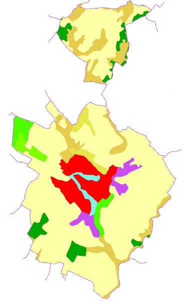 9 Životní prostředí a krajina v území V centrální poloze katastrálního území města Telč se nachází samotná městská