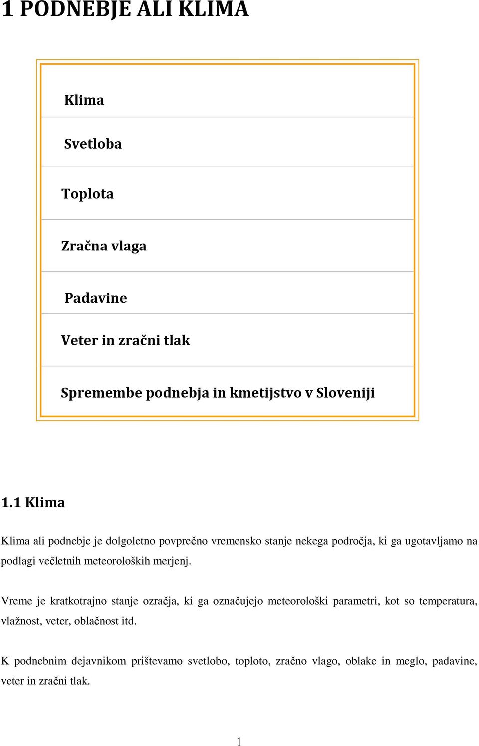 meteoroloških merjenj.