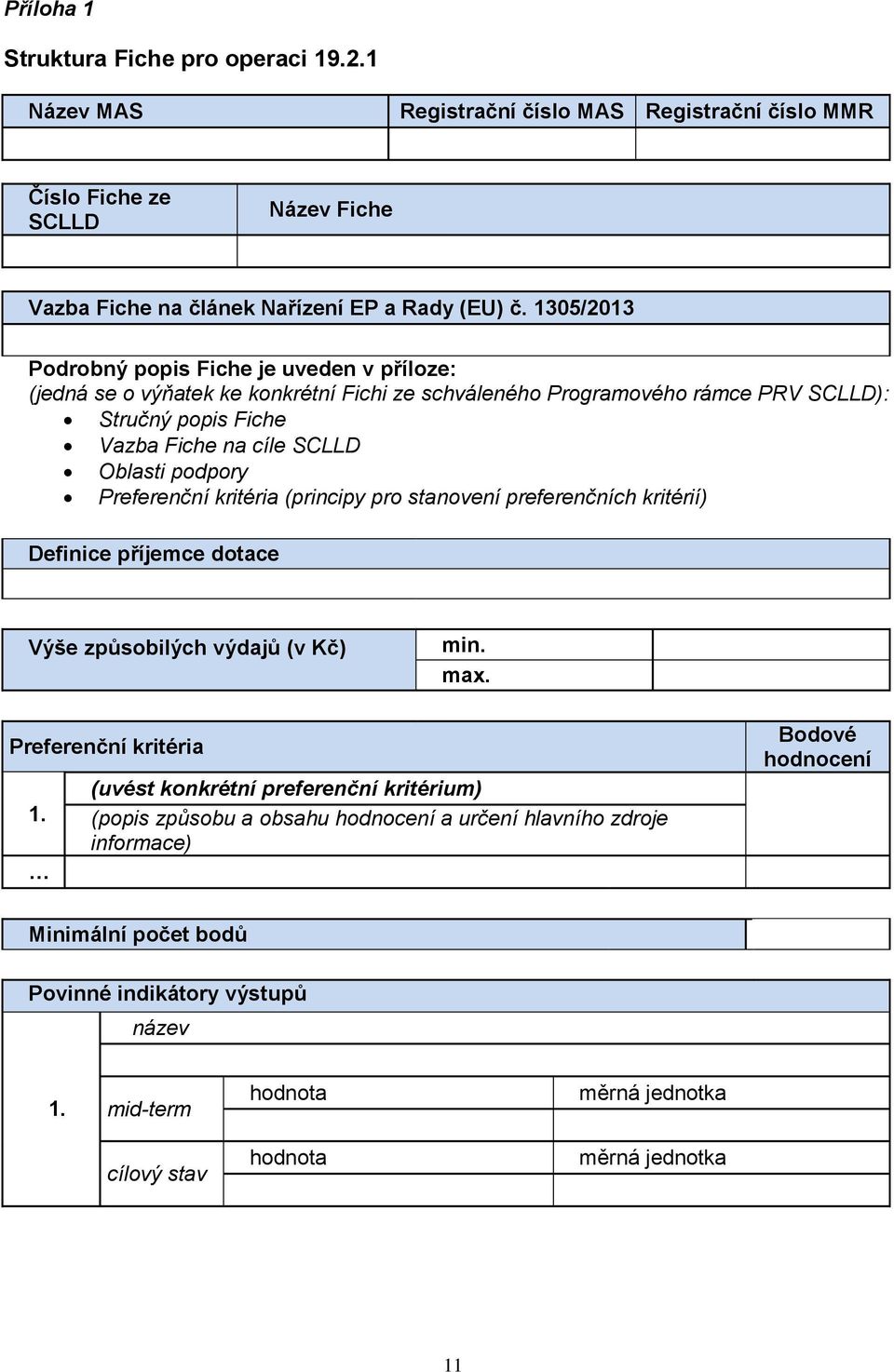 Oblasti podpory Preferenční kritéria (principy pro stanovení preferenčních kritérií) Definice příjemce dotace Výše způsobilých výdajů (v Kč) min. max. Preferenční kritéria 1.