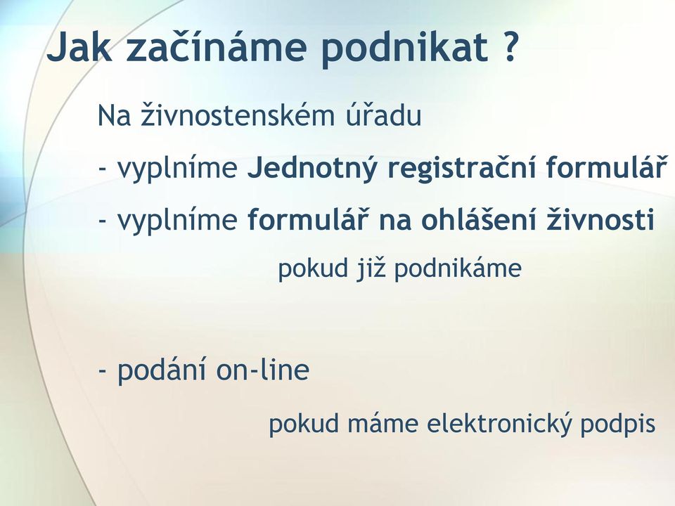 registrační formulář - vyplníme formulář na