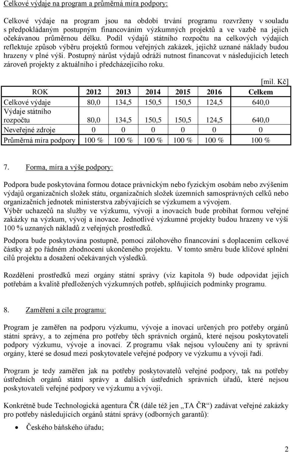 Postupný nárůst výdajů odráží nutnost financovat v následujících letech zároveň projekty z aktuálního i předcházejícího roku. [mil.
